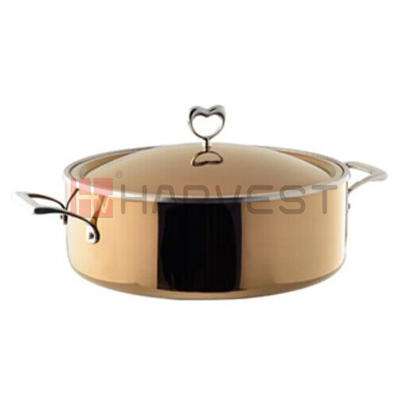 A10471G    THREE LAYER STEEL HOT POT(ROSE GOLD)