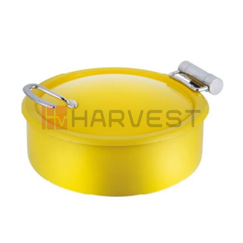 A10472Y    THREE LAYER STEEL BUFFET POT(YELLOW) 