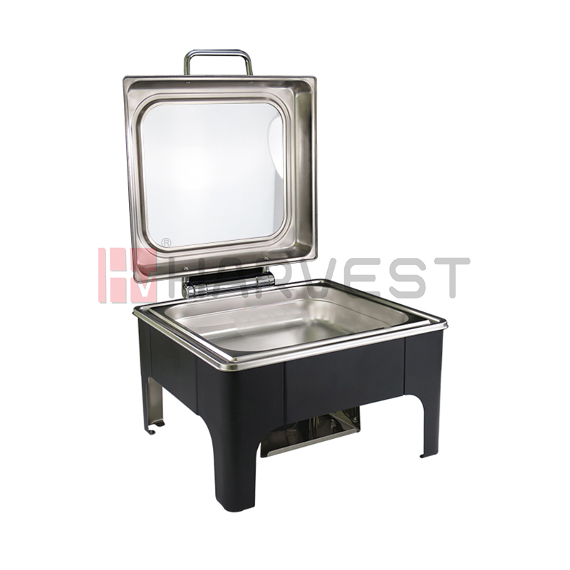 A11096SLCB    2/3 SIZE CHAFING DISH W/GLASS WINDOW