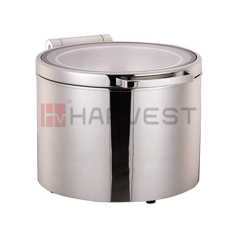 A10172    WET(DRY) DAMPING HINGED ELECTRIC ROUND SOUP STATION W/GLASS WINDOWED LID-11L