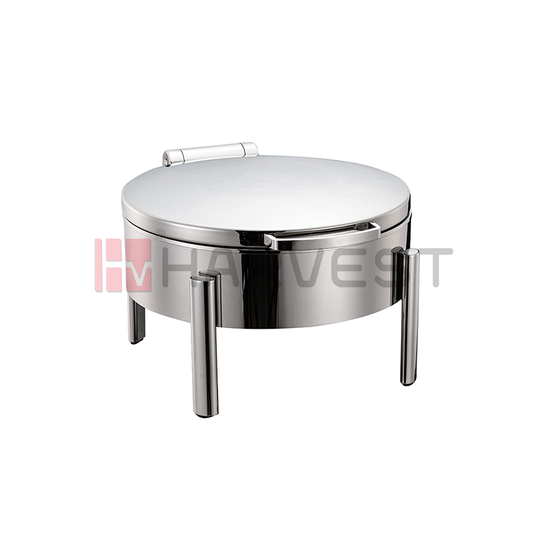 A10147    ROUND DAMPING HINGED INDUCTION CHAFING DISH