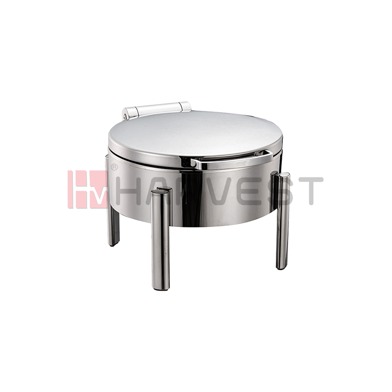 A10149    ROUND DAMPING HINGED INDUCTION CHAFING DISH