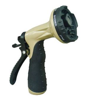 Spray Nozzles-Hose Nozzle/ Hand Sprayer-7 Spray Setting Water Saving Plastic Garden Hose-GN89651