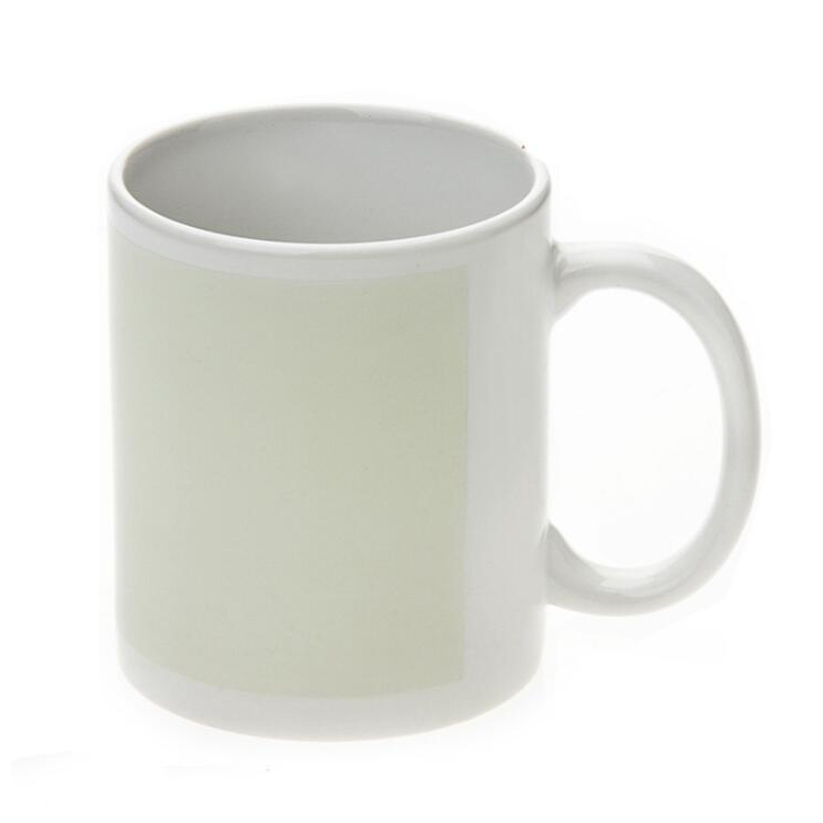 Sublimation Fluorescent White Mug with White Patch