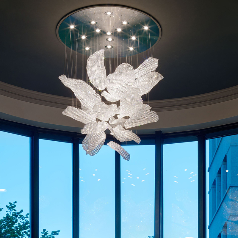 Modern design ballroom hotel lobby hall decoration lighting crystal ceiling chandelier CPL-11