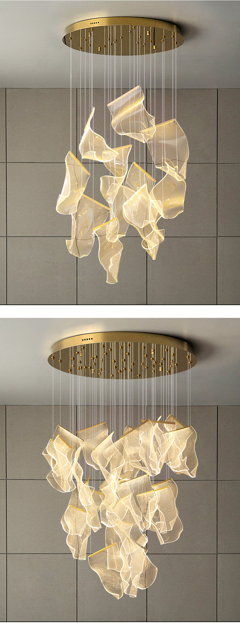 Luxury style large decoration lighting for hotel lobby hall villa ceiling led pendant light CPL-18