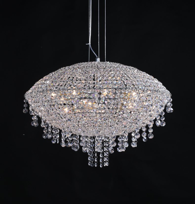 Custom hotel lobby hall large decoration project hanging lighting crystal led chandelier CPL-19