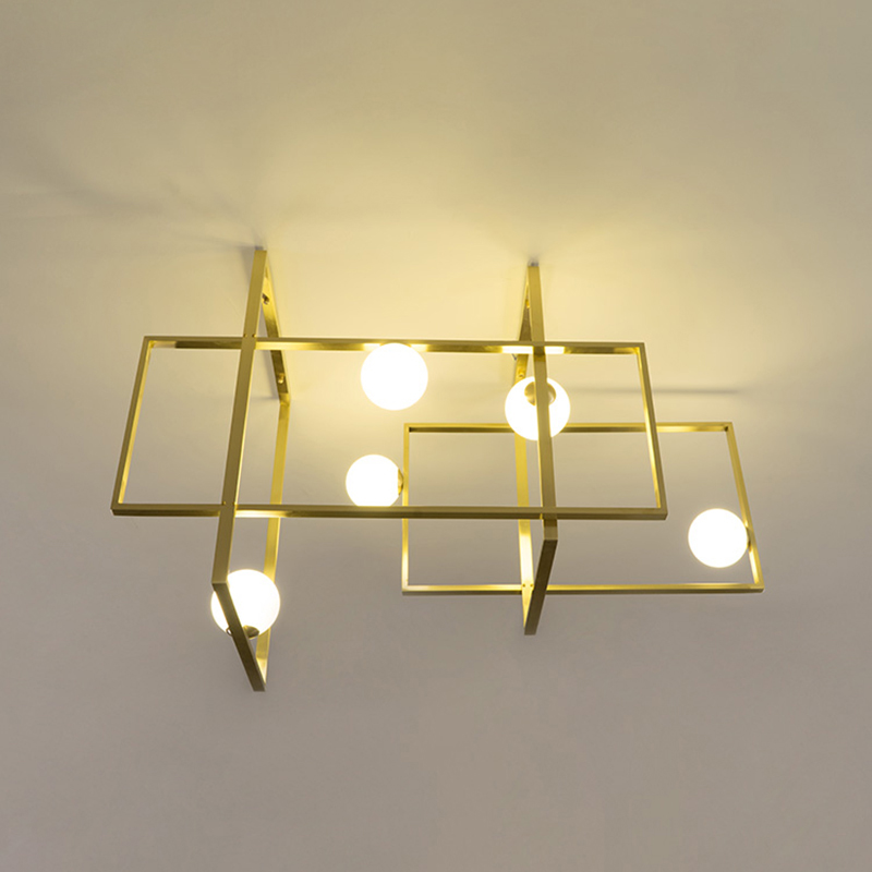 High quality indoor decoration lighting art rectangular frame modern led pendant lamp CPL-26