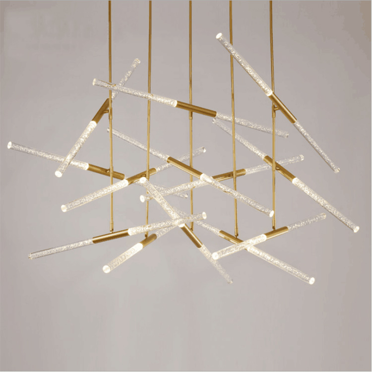 Good price indoor decorative chandelier custom irregular art frame led pendant lamp CPL-28