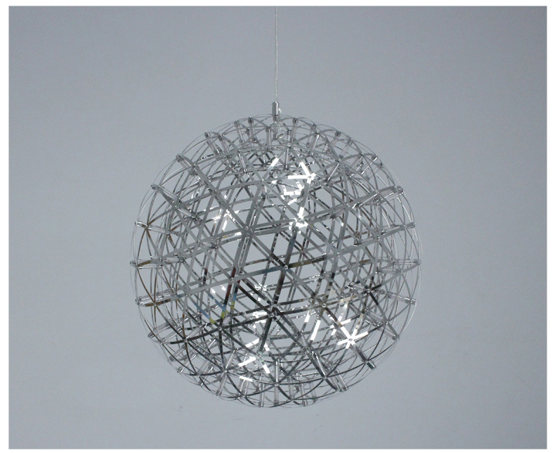 Modern hotel ceiling decoration Round ball Stainless steel Custom chandelier pendant light CPL-05