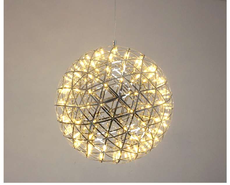 Modern hotel ceiling decoration Round ball Stainless steel Custom chandelier pendant light CPL-05