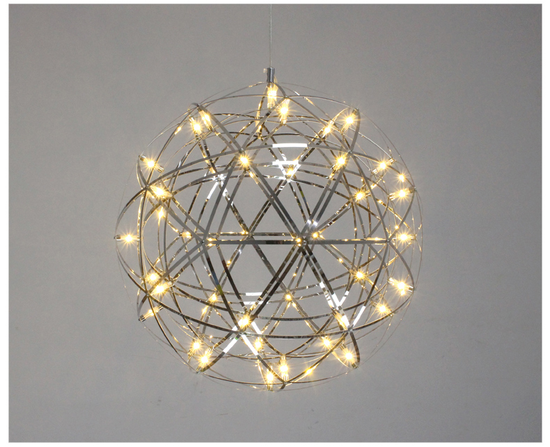 Modern hotel ceiling decoration Round ball Stainless steel Custom chandelier pendant light CPL-05