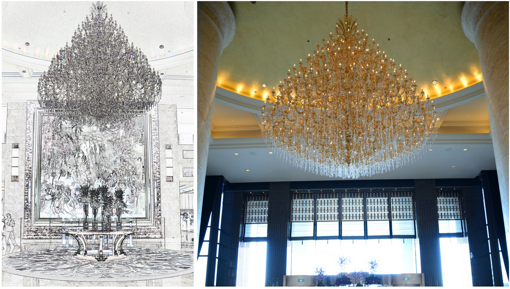 Custom large indoor decoration High-grade hotel Villa Traditional crystal led chandelier CPL-06