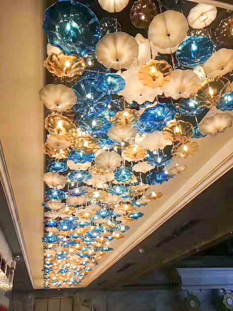 Modern design indoor villa hotel hall decoration custom engineering led chandelier light CPL-41