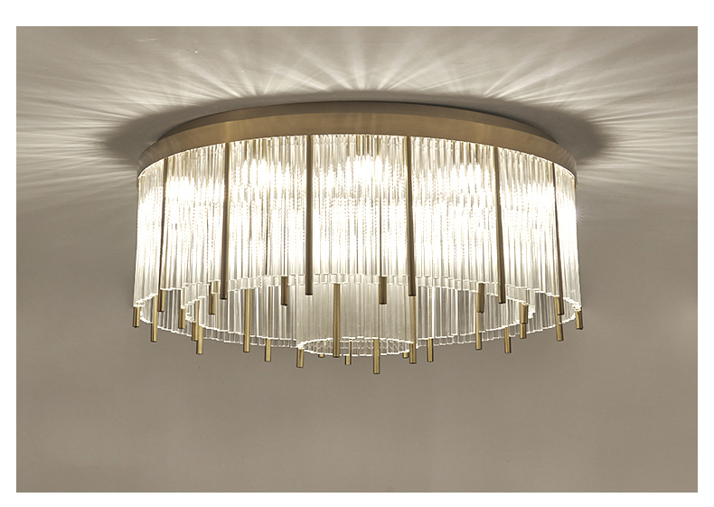 Modern style indoor decoration villa hotel lobby clear glass led chandelier pendant light  DMU8782