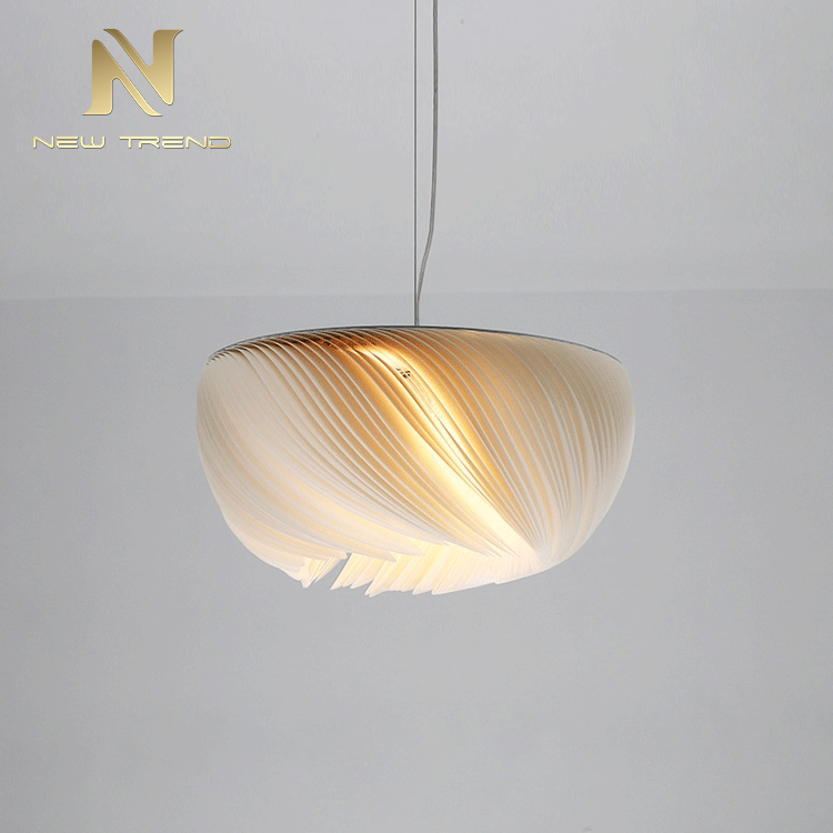 Modern style residential hotel room home decoration aluminum parchment led pendant light DDL8027