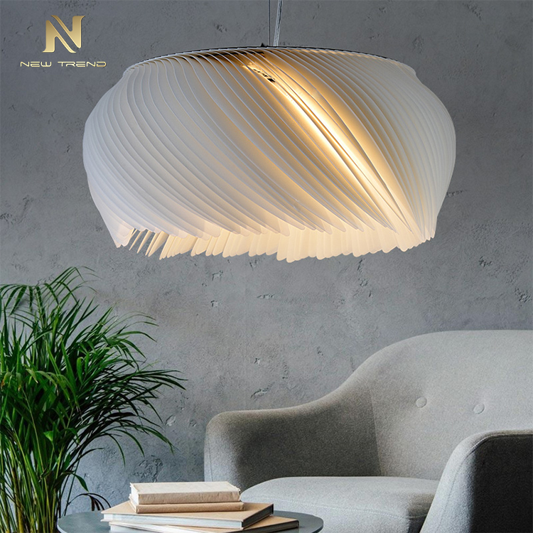 Modern style residential hotel room home decoration aluminum parchment led pendant light DDL8027