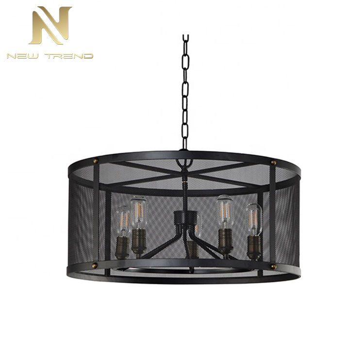 Modern design residential decoration chandelier iron frame brass holder led pendant lamp P5715PA