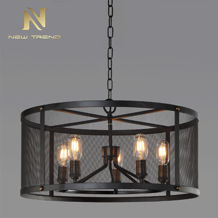 Modern design residential decoration chandelier iron frame brass holder led pendant lamp P5715PA