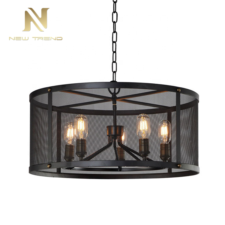 Modern design residential decoration chandelier iron frame brass holder led pendant lamp P5715PA