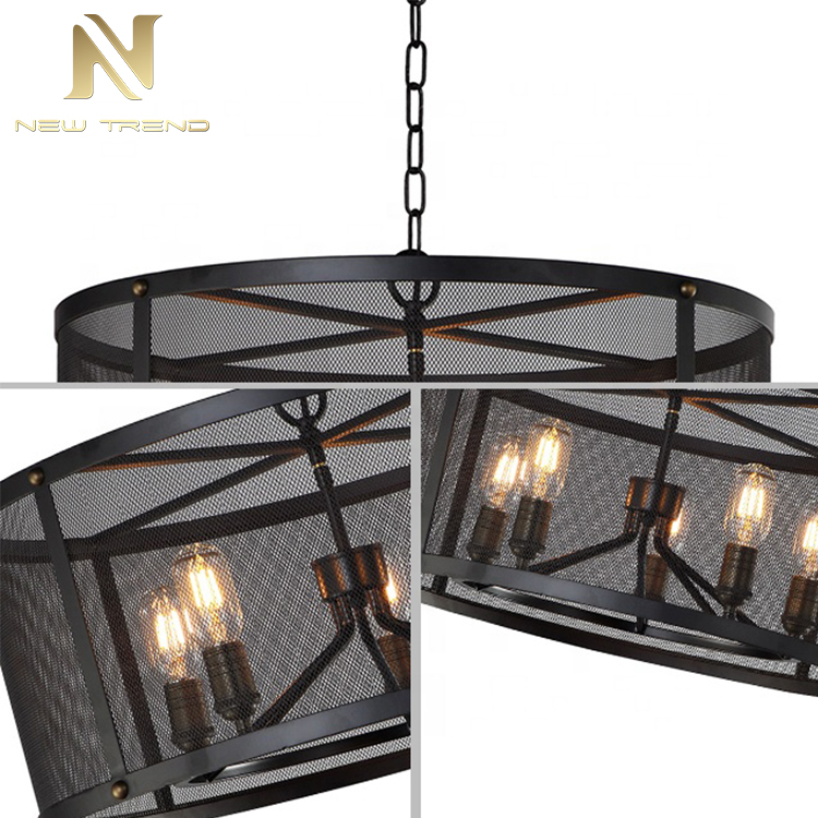 Modern design residential decoration chandelier iron frame brass holder led pendant lamp P5715PA