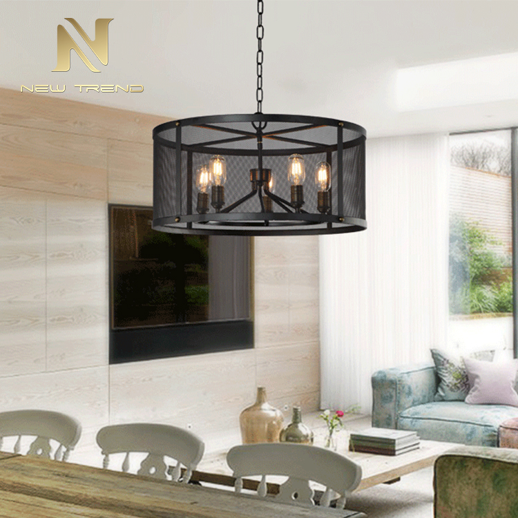 Modern design residential decoration chandelier iron frame brass holder led pendant lamp P5715PA