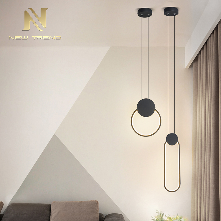 New Design Indoor Living Room Dinning Room Decoration Iron Acrylic Modern Led Pendant Lamp PDG8020