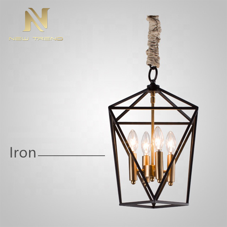 Professional quality indoor decoration chandelier iron frame led pendant lamp P5950PA