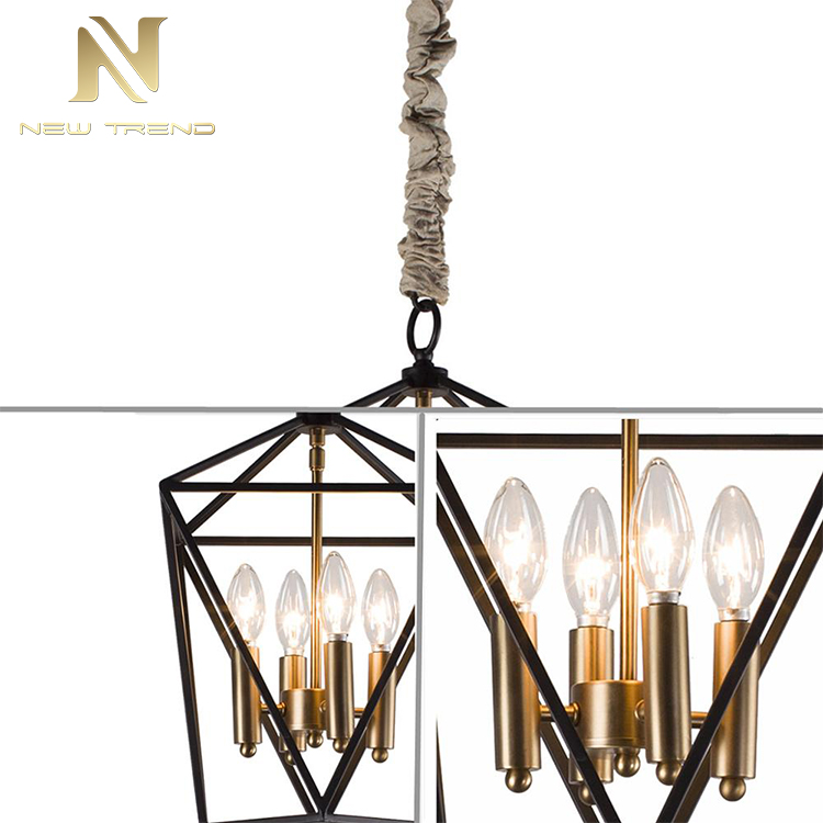 Professional quality indoor decoration chandelier iron frame led pendant lamp P5950PA