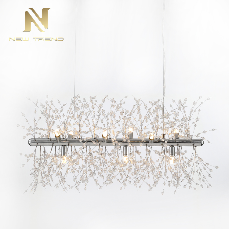 Modern design indoor fixtures decorated living room bedroom led crystal chandelier PT0289