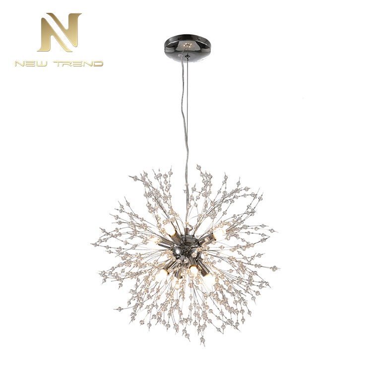 Modern design indoor fixtures decorated living room bedroom led crystal chandelier PT0289