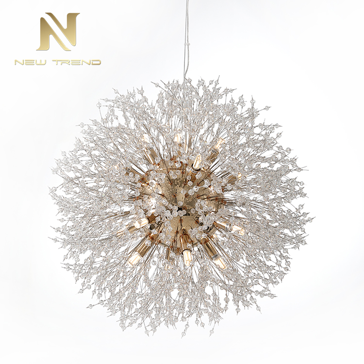 Modern design indoor fixtures decorated living room bedroom led crystal chandelier PT0289