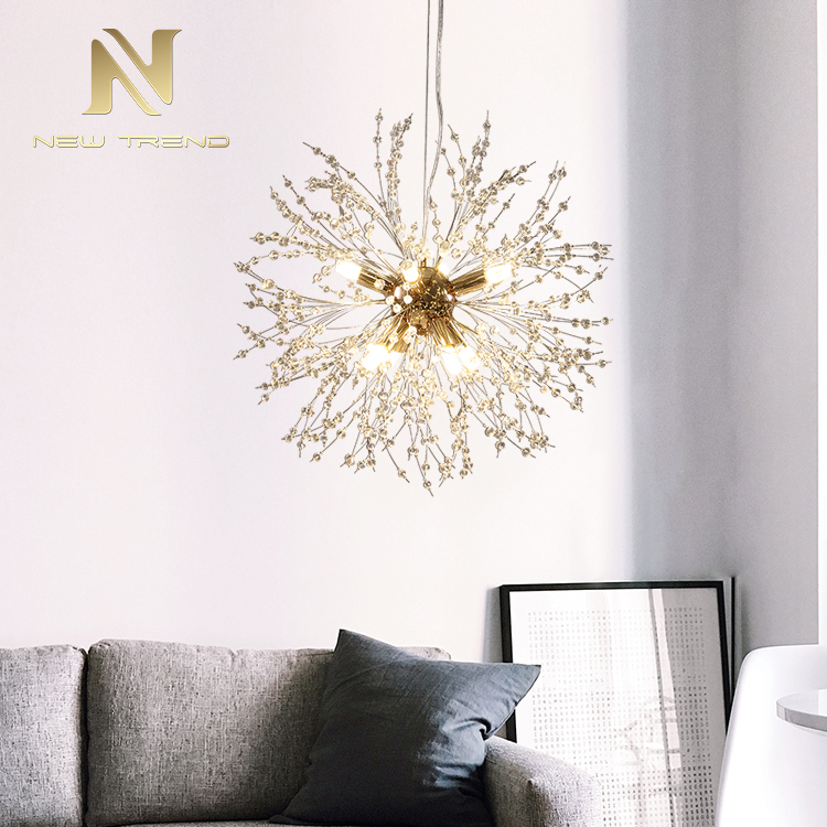 Modern design indoor fixtures decorated living room bedroom led crystal chandelier PT0289