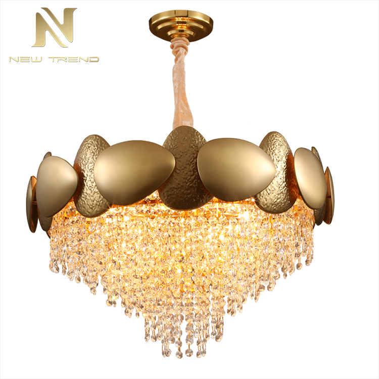 Contemporary indoor decoration lighting stainless steel crystal led chandelier PA8554