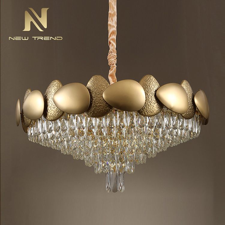 Contemporary indoor decoration lighting stainless steel crystal led chandelier PA8554