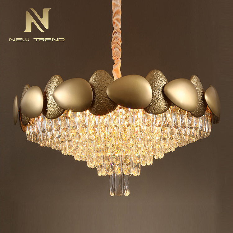 Contemporary indoor decoration lighting stainless steel crystal led chandelier PA8554