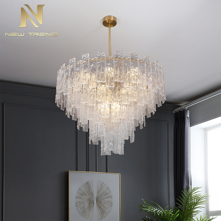 High Quality Villa Home Decoration Glass Matel Artistic LED Pendant Light PH8236