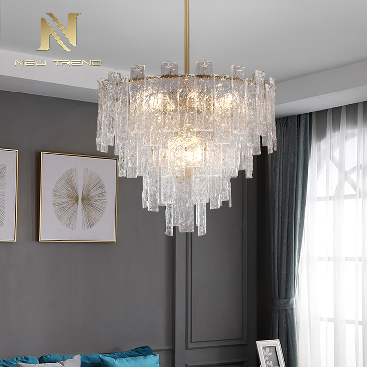 High Quality Villa Home Decoration Glass Matel Artistic LED Pendant Light PH8236