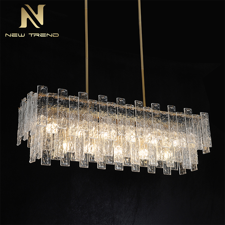 High Quality Villa Home Decoration Glass Matel Artistic LED Pendant Light PH8236