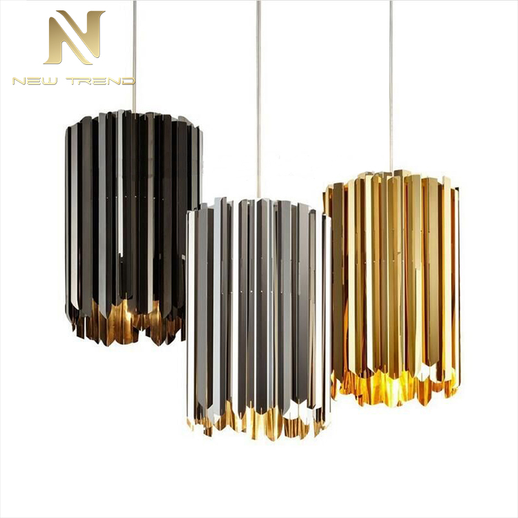 New Arrival Modern Style Home Villa Indoor Decoration Brass Gold LED Pendant Light PMU849