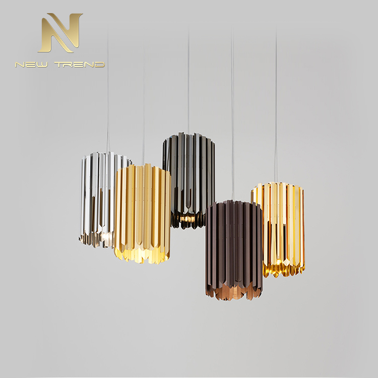 New Arrival Modern Style Home Villa Indoor Decoration Brass Gold LED Pendant Light PMU849