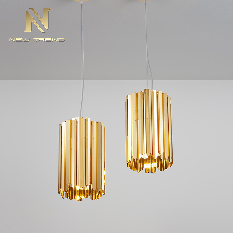 New Arrival Modern Style Home Villa Indoor Decoration Brass Gold LED Pendant Light PMU849