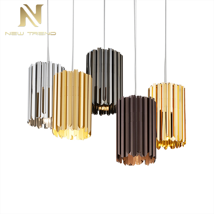 New Arrival Modern Style Home Villa Indoor Decoration Brass Gold LED Pendant Light PMU849