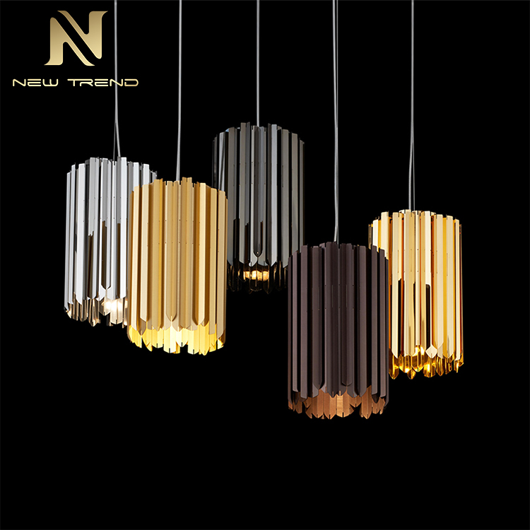 New Arrival Modern Style Home Villa Indoor Decoration Brass Gold LED Pendant Light PMU849