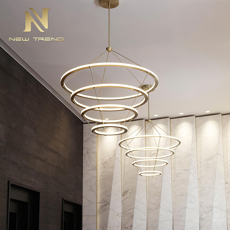 Modern Style Restaurant Hotel Decoration Stainless Steel LED Pendant Lamp PMU8793