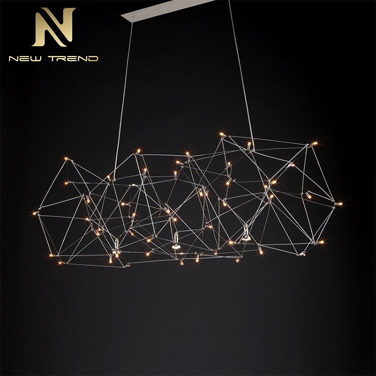 New Model Hotel Villa Decoration Artistic Style Chromed Modern LED Pendant Lamp PY8317