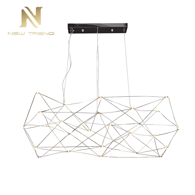 New Model Hotel Villa Decoration Artistic Style Chromed Modern LED Pendant Lamp PY8317