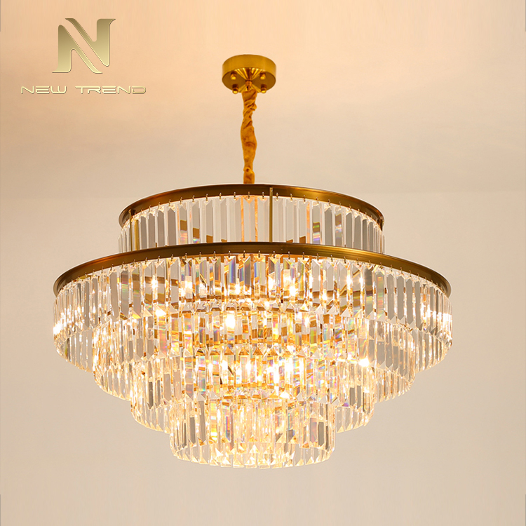 Hot Product Modern Style Decoration Villa Bar Indoor Matel Crystal LED Pendant Lamp PZ8106