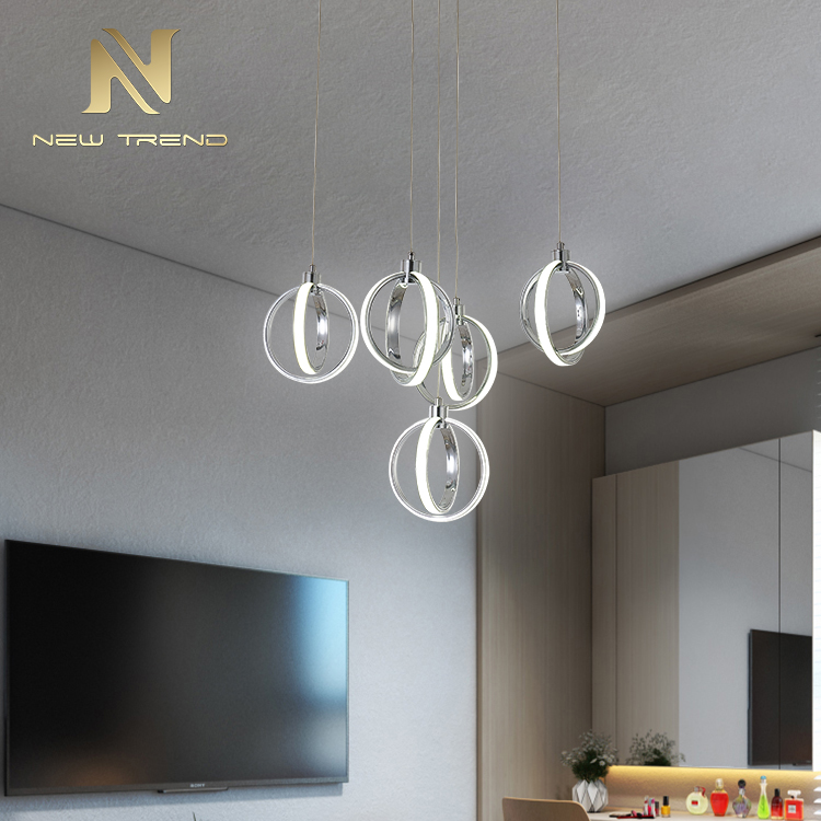 Creative art design decoration aluminium iron circle led pendant lamp DJ0016