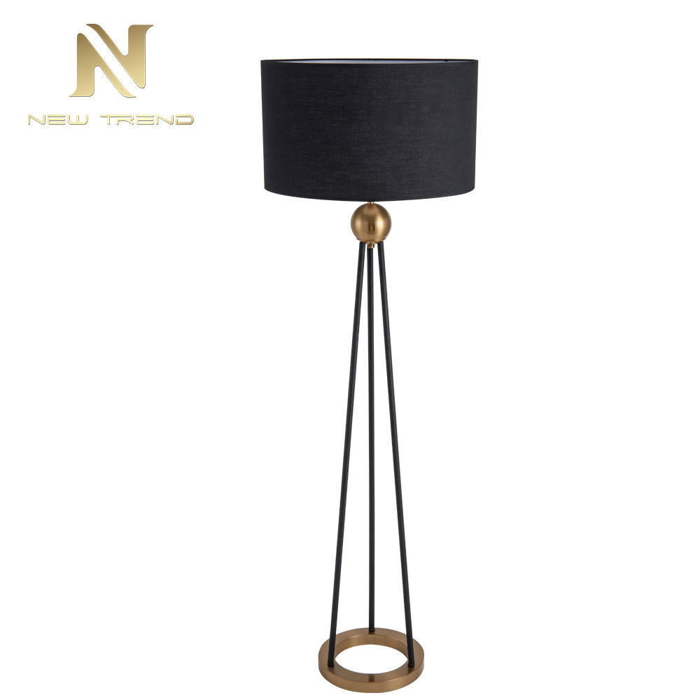 Modern decorative home antique lighting classic iron cloth gold floor lamp FH0068